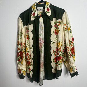 ALEMAIS Elisabetta floral-print linen shirt !!